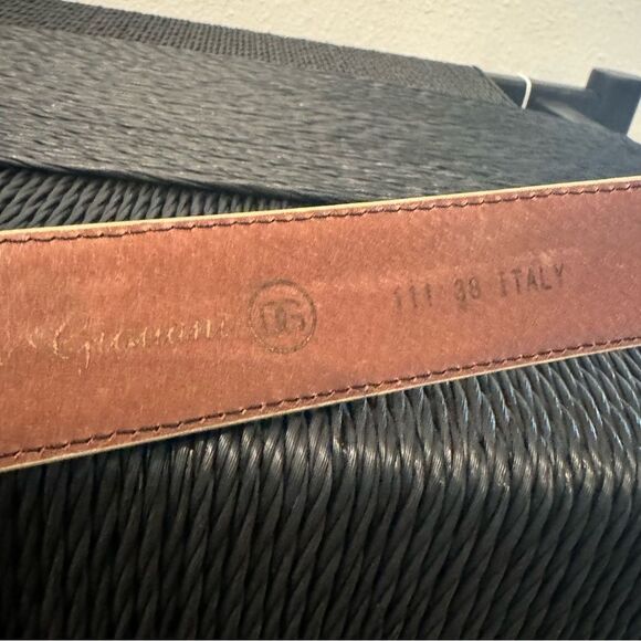 Demarco Gionani Genuine Leather Vera Pelle Ostrich Belt - Picture 5 of 6